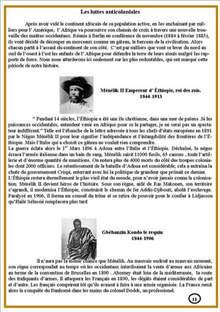 Les Luttes Anticoloniales: Ménélik II (1844-1913) Gbèhanzin Kondo le Requin (1844-1906)